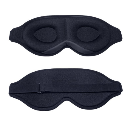 3D contoured sleep mask — zero pressure, total blackout, eyelash-safe