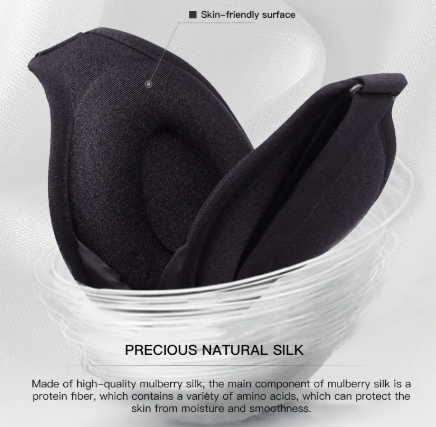 3D contoured sleep mask — zero pressure, total blackout, eyelash-safe