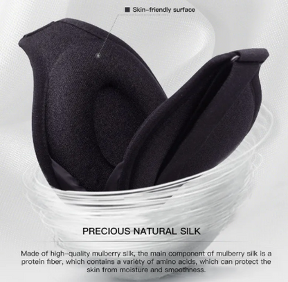 3D contoured sleep mask — zero pressure, total blackout, eyelash-safe
