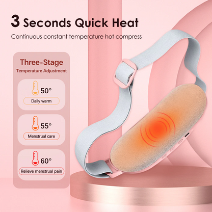 Heated period relief belt — wearable warmth for cramps, wherever you are