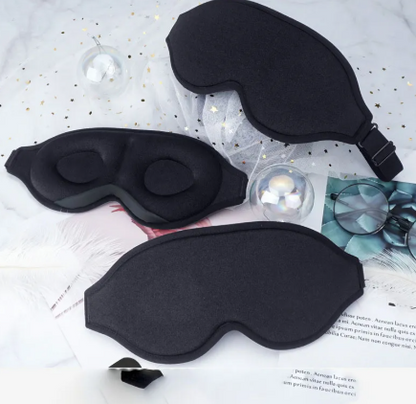 3D contoured sleep mask — zero pressure, total blackout, eyelash-safe